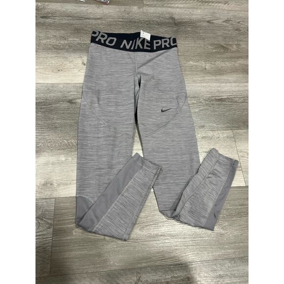 Nike Women's Pro Legging , Dri-Fit 7/8 Crop Athletic Leggings gray - Picture 1 of 4